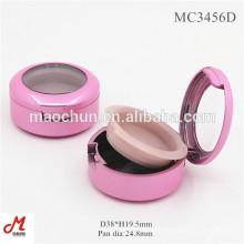 Plastic pink two layers mini eyeshadow case cosmetic container